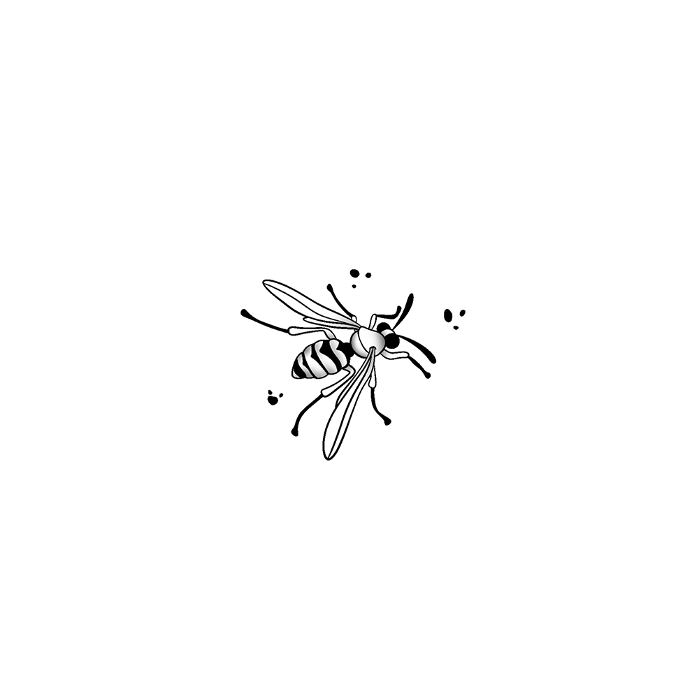 Flash tattoo Guêpe
