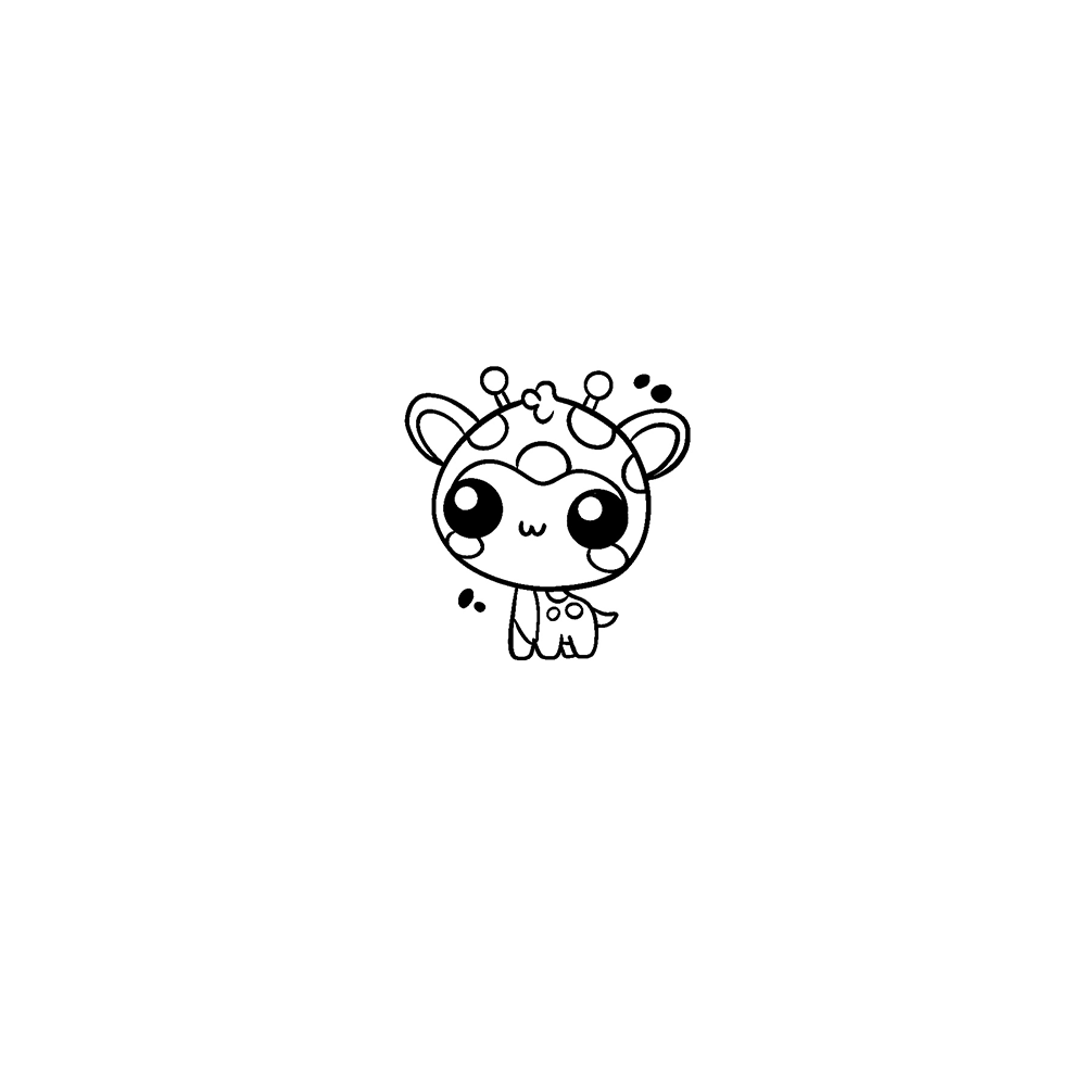 Flash tattoo Girafe 1