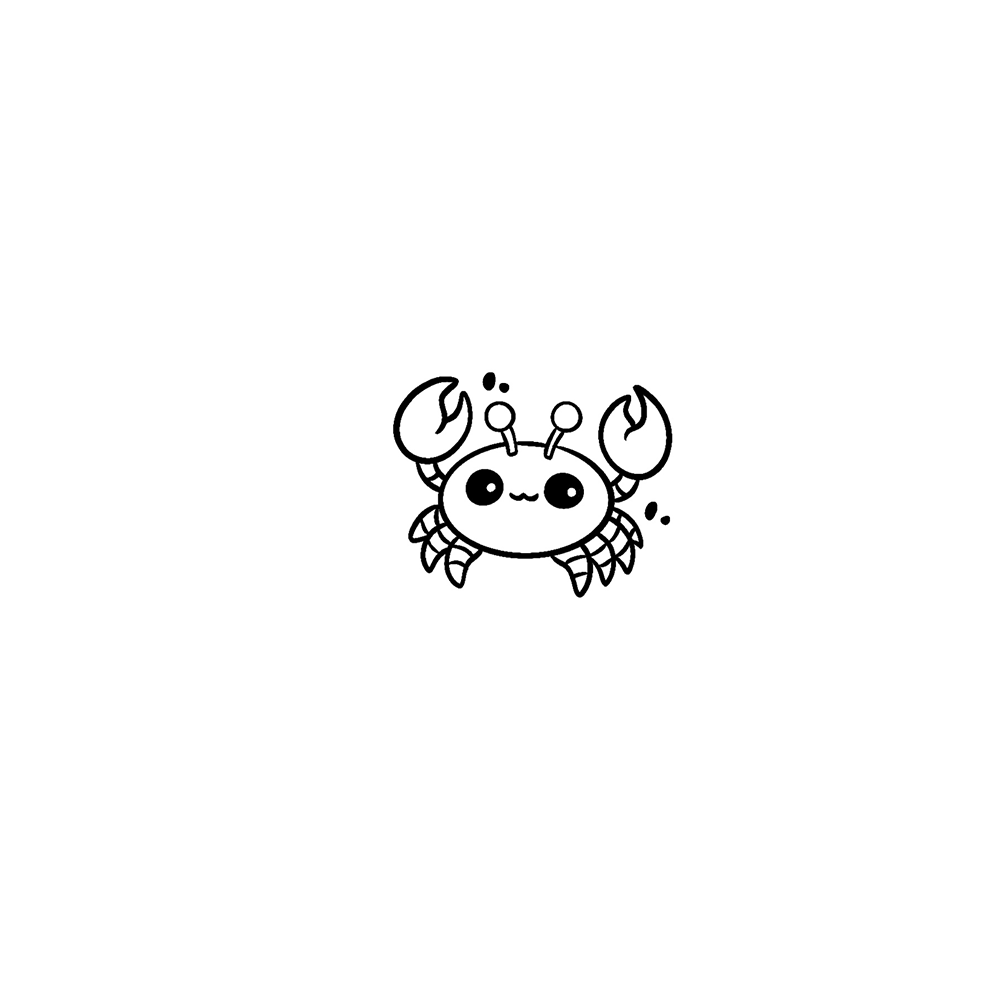 Flash tattoo Crabe