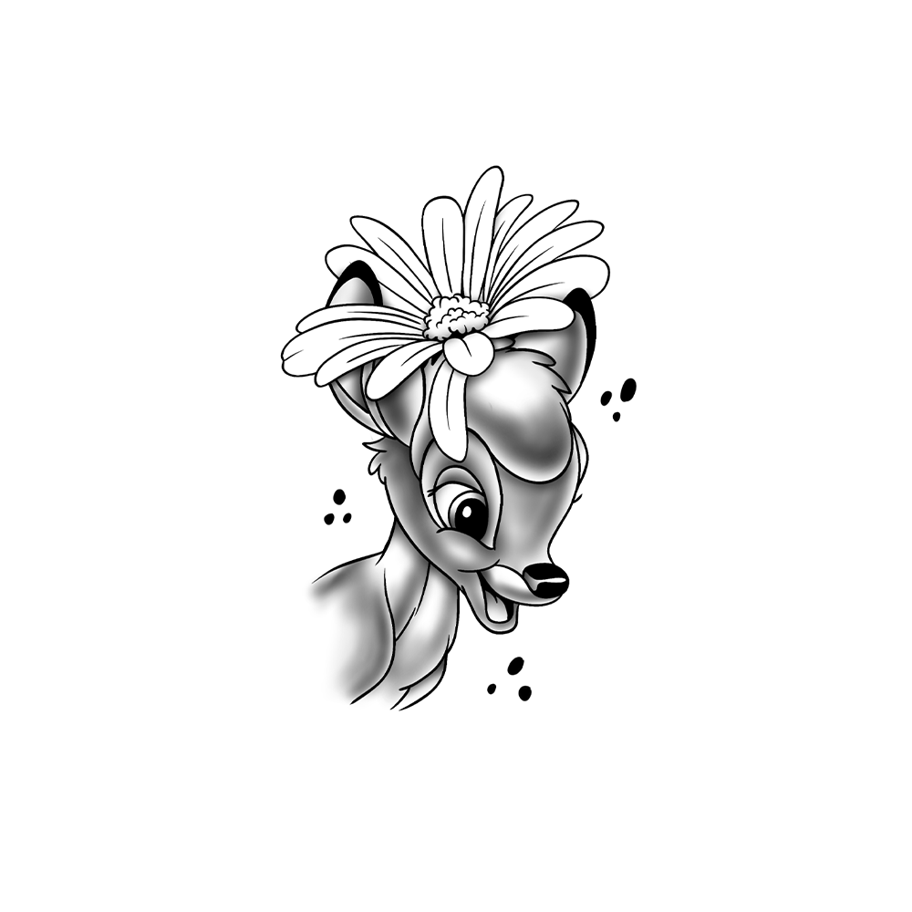 Flash tattoo Bambi : Avril
