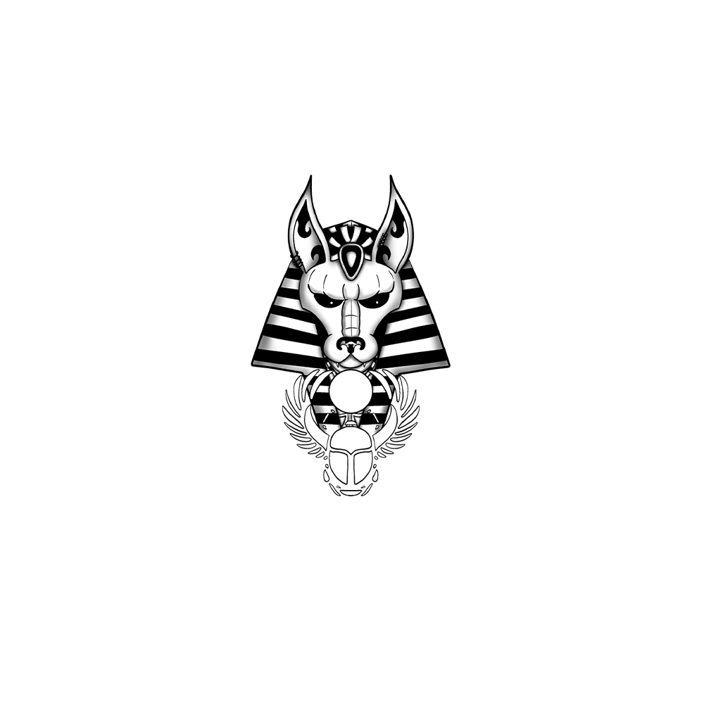 Flash tattoo Anubis
