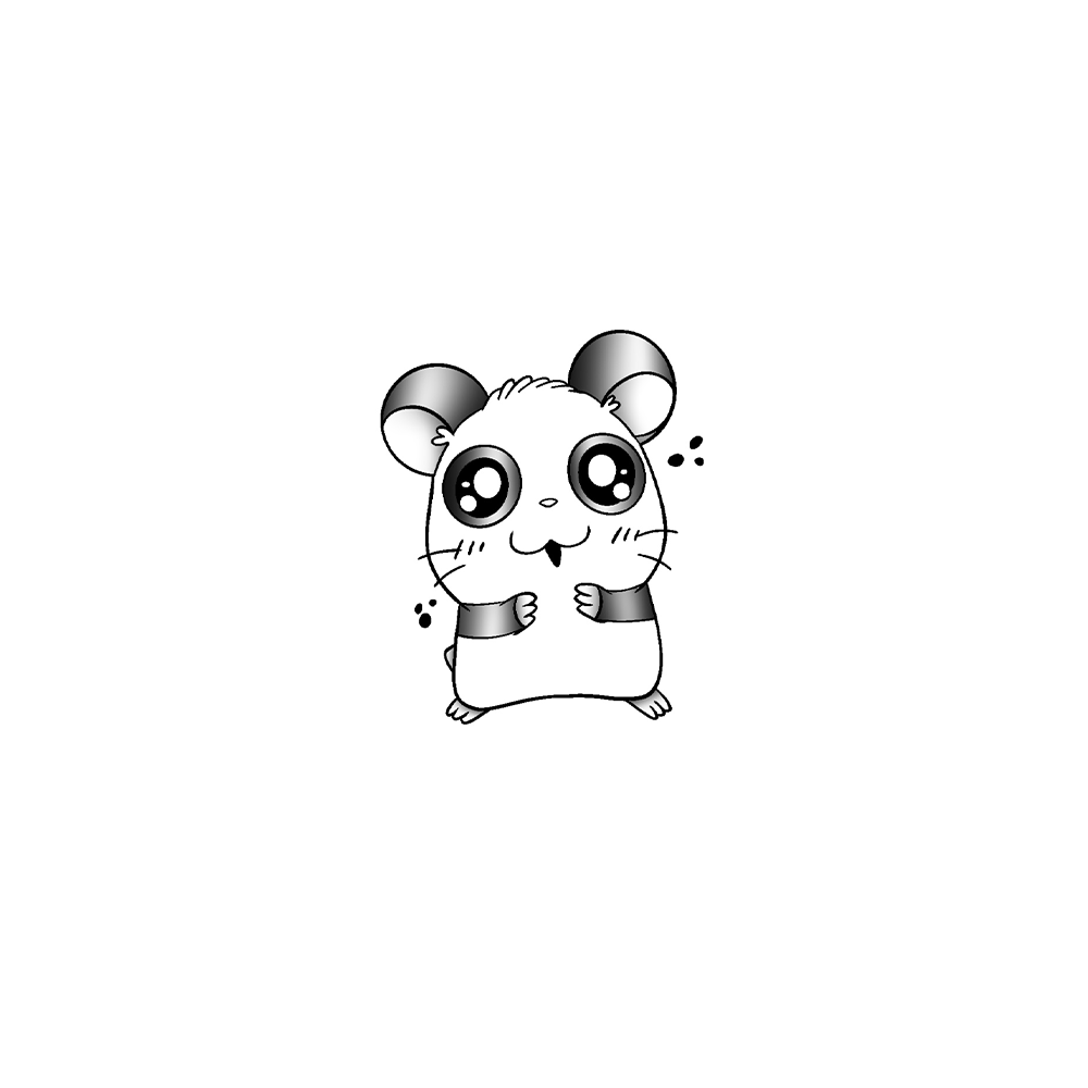 Flash tattoo HAMTARO PANDA