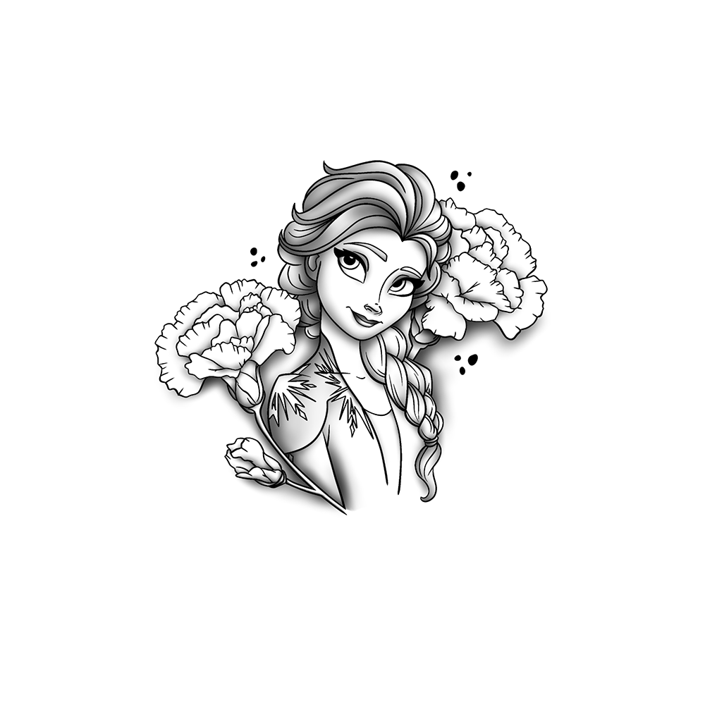 Flash tattoo Elsa : Janvier