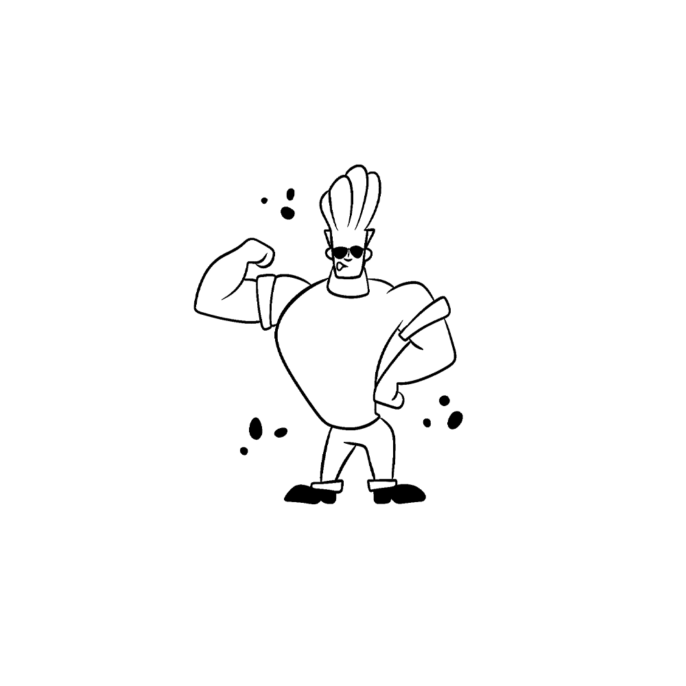 Flash tattoo Johnny Bravo