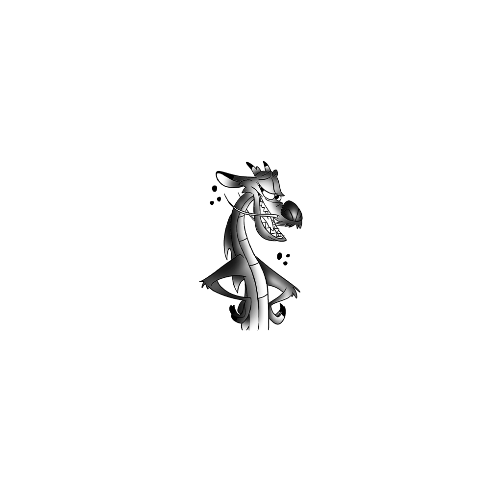 Flash tattoo Mushu 3