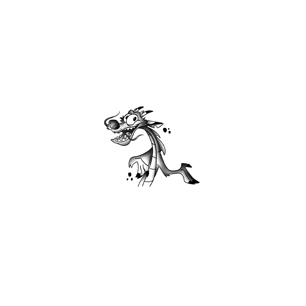 Flash tattoo Mushu 1