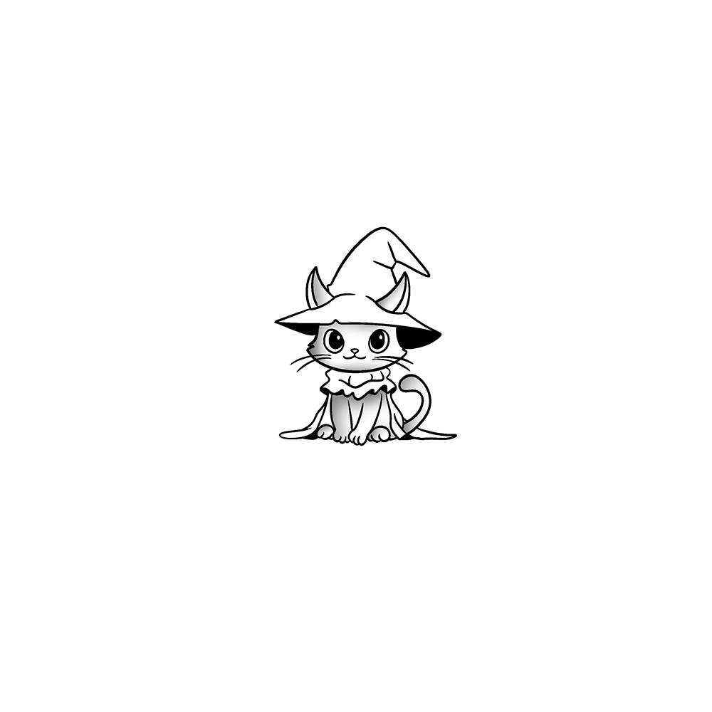 Flash tattoo Chat Halloween 3