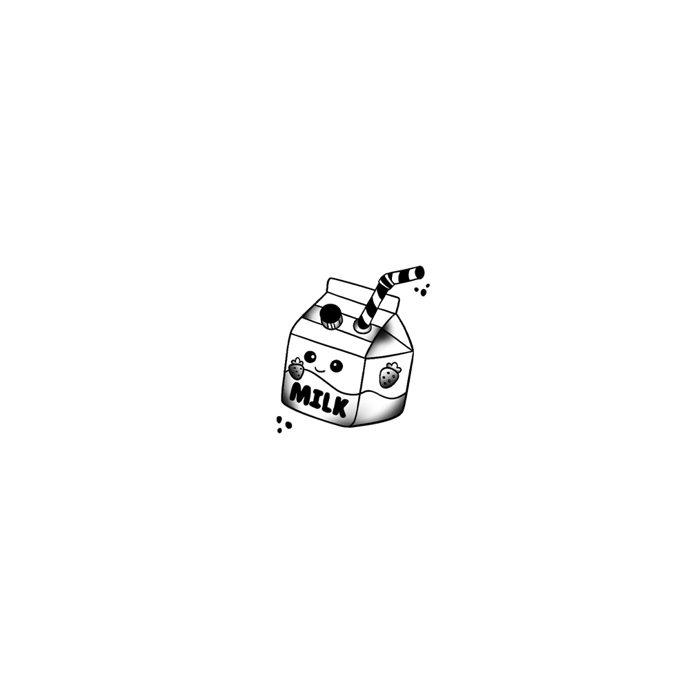Flash tattoo Brique Lait Kawaii