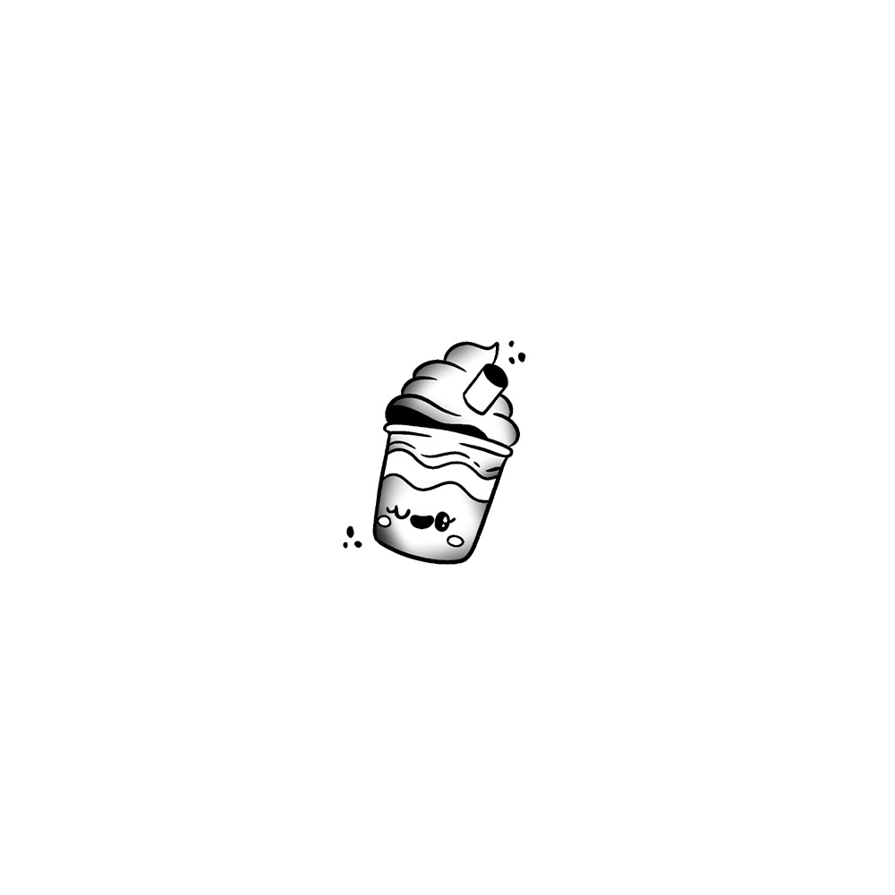 Flash tattoo Milkshake Kawaii