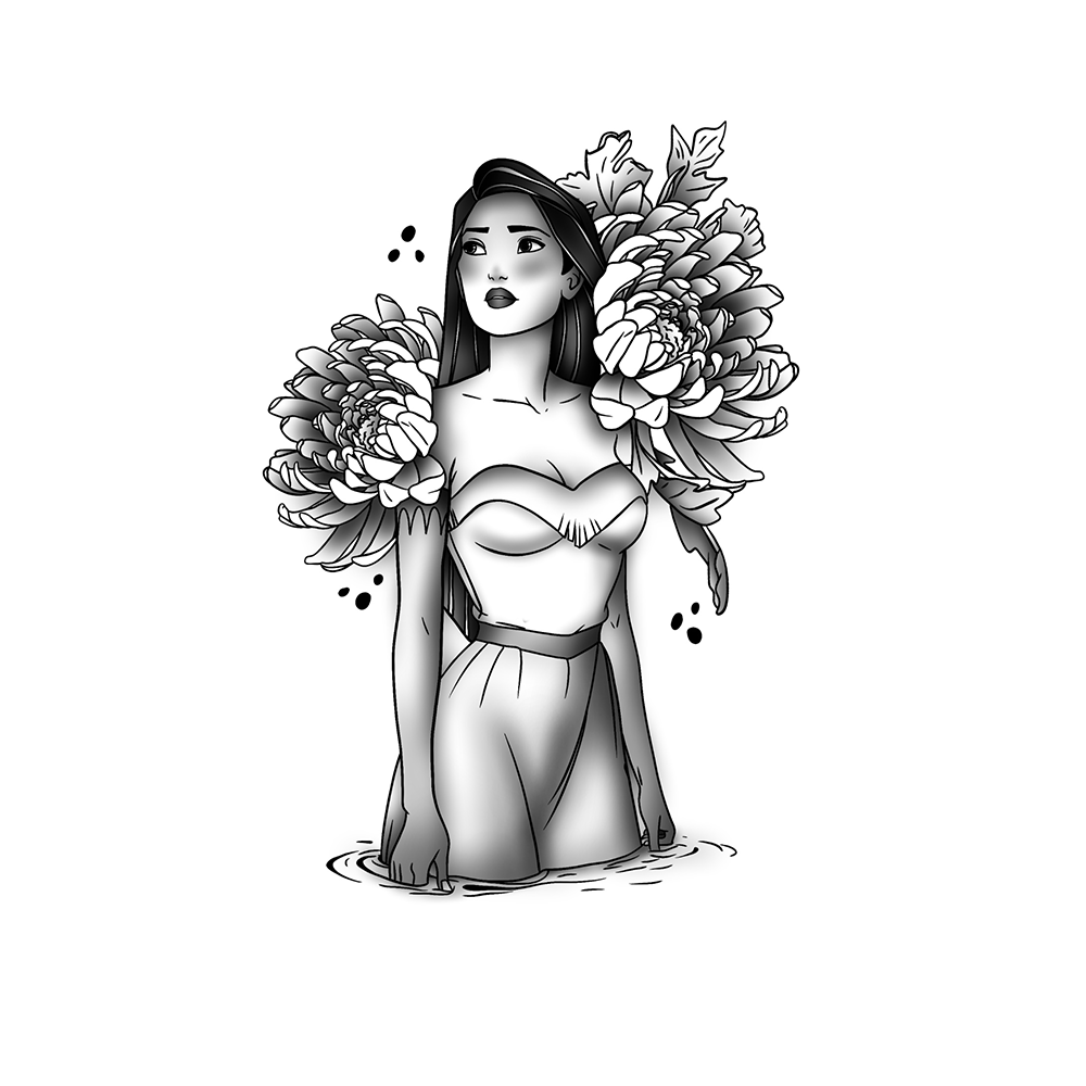Flash tattoo Pocahontas : Novembre