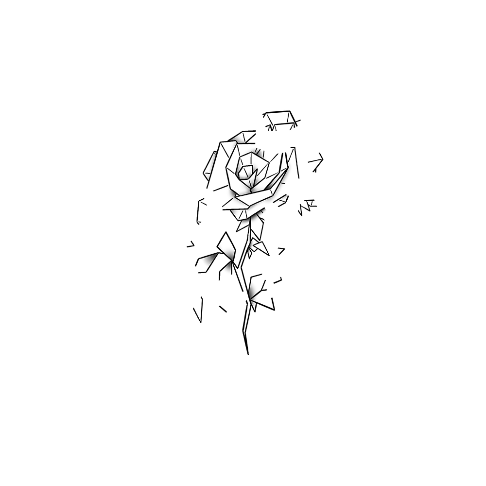 Flash tattoo Rose
