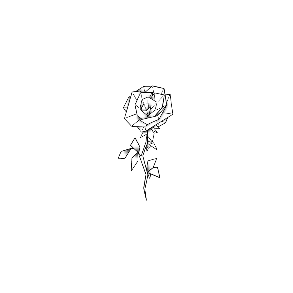 Flash tattoo Rose entière