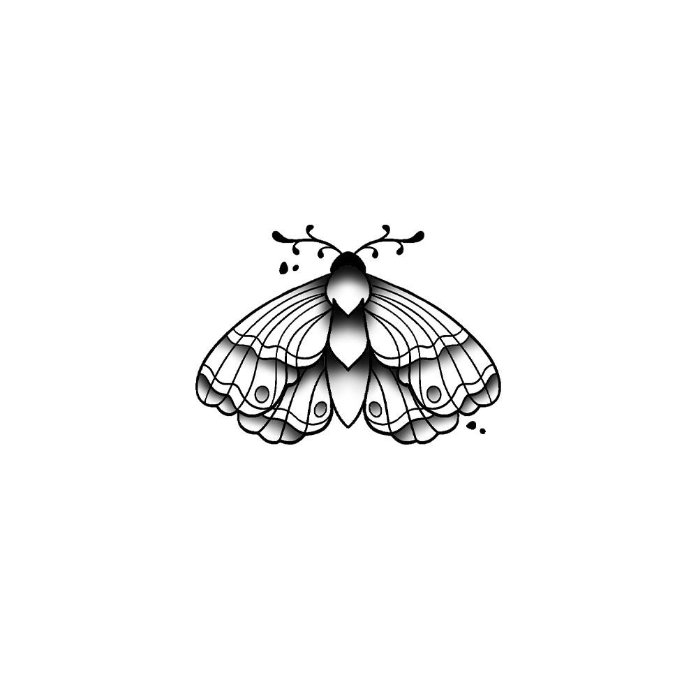 Flash tattoo Papillon 25