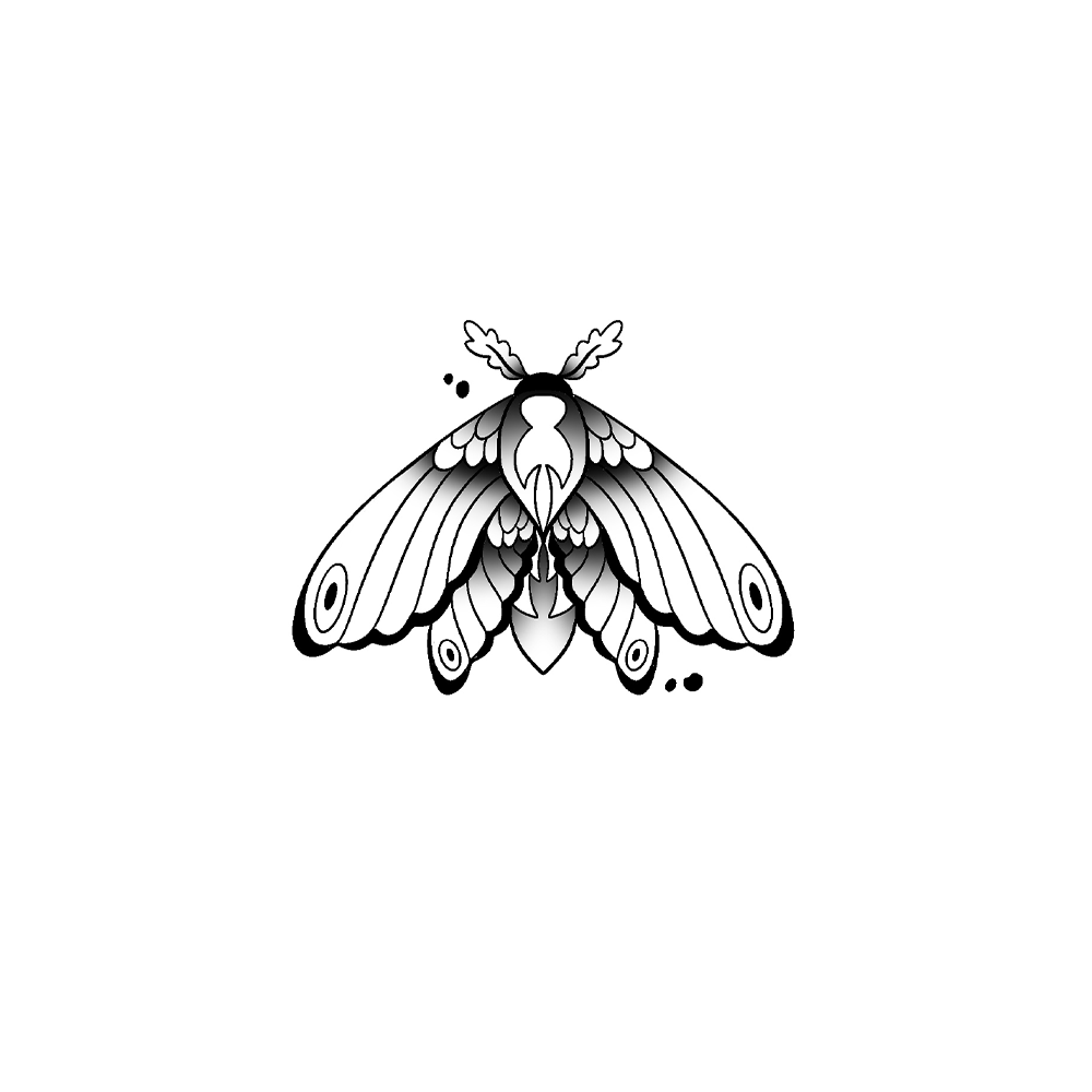 Flash tattoo Papillon 38