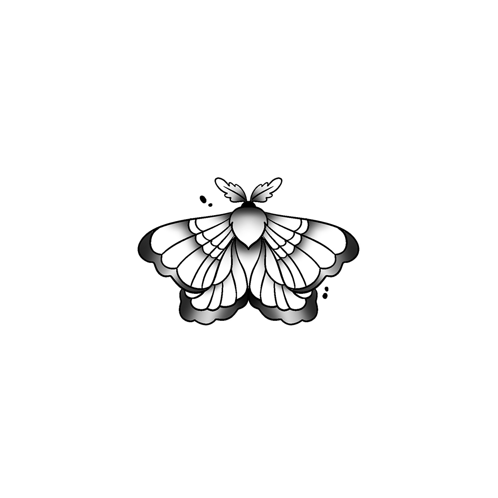 Flash tattoo Papillon 45