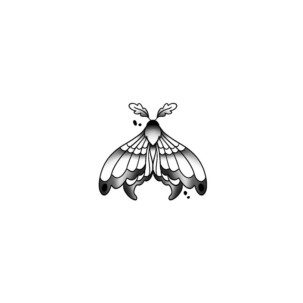 Flash tattoo Papillon 50