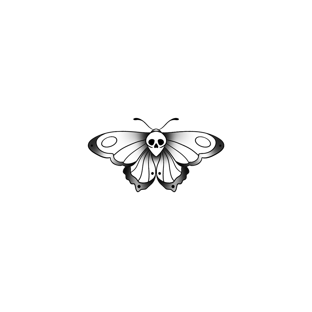 Flash tattoo Papillon Halloween 2