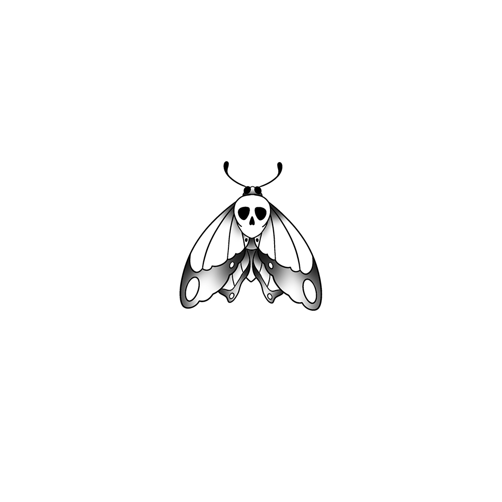 Flash tattoo Papillon Halloween 1