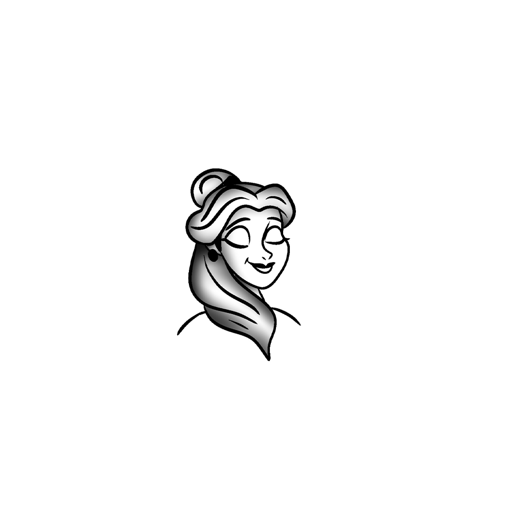 Flash tattoo Belle