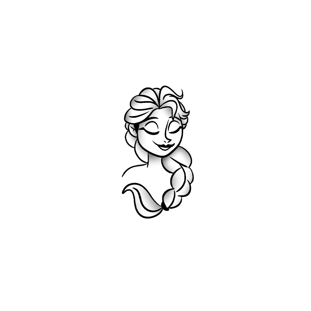 Flash tattoo Elsa