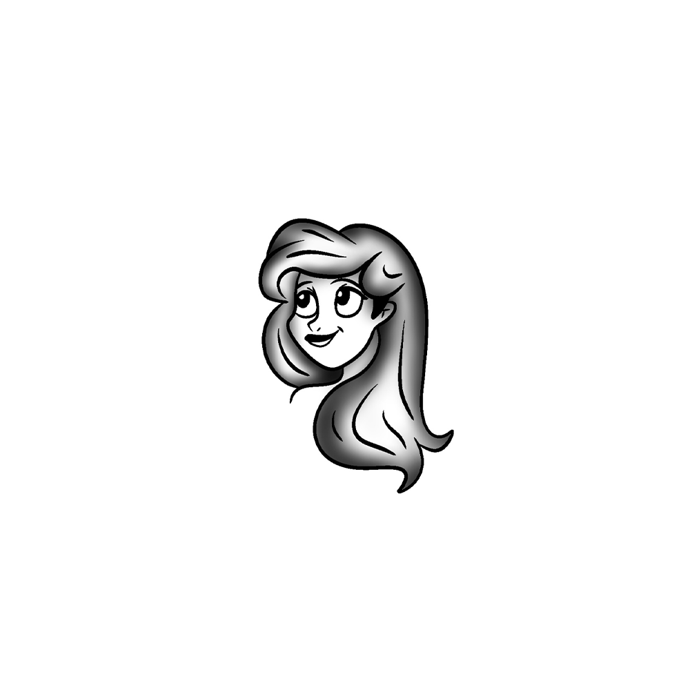 Flash tattoo Ariel