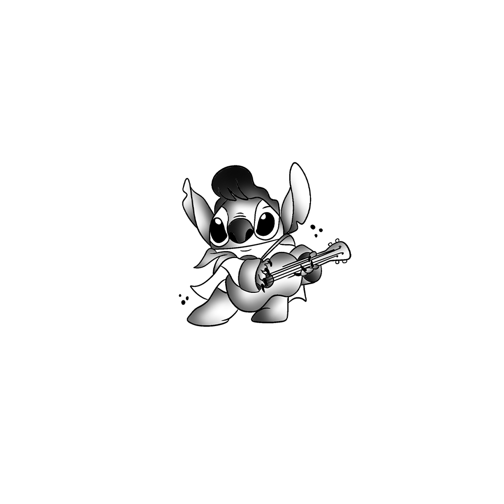 Flash tattoo Stitch danse
