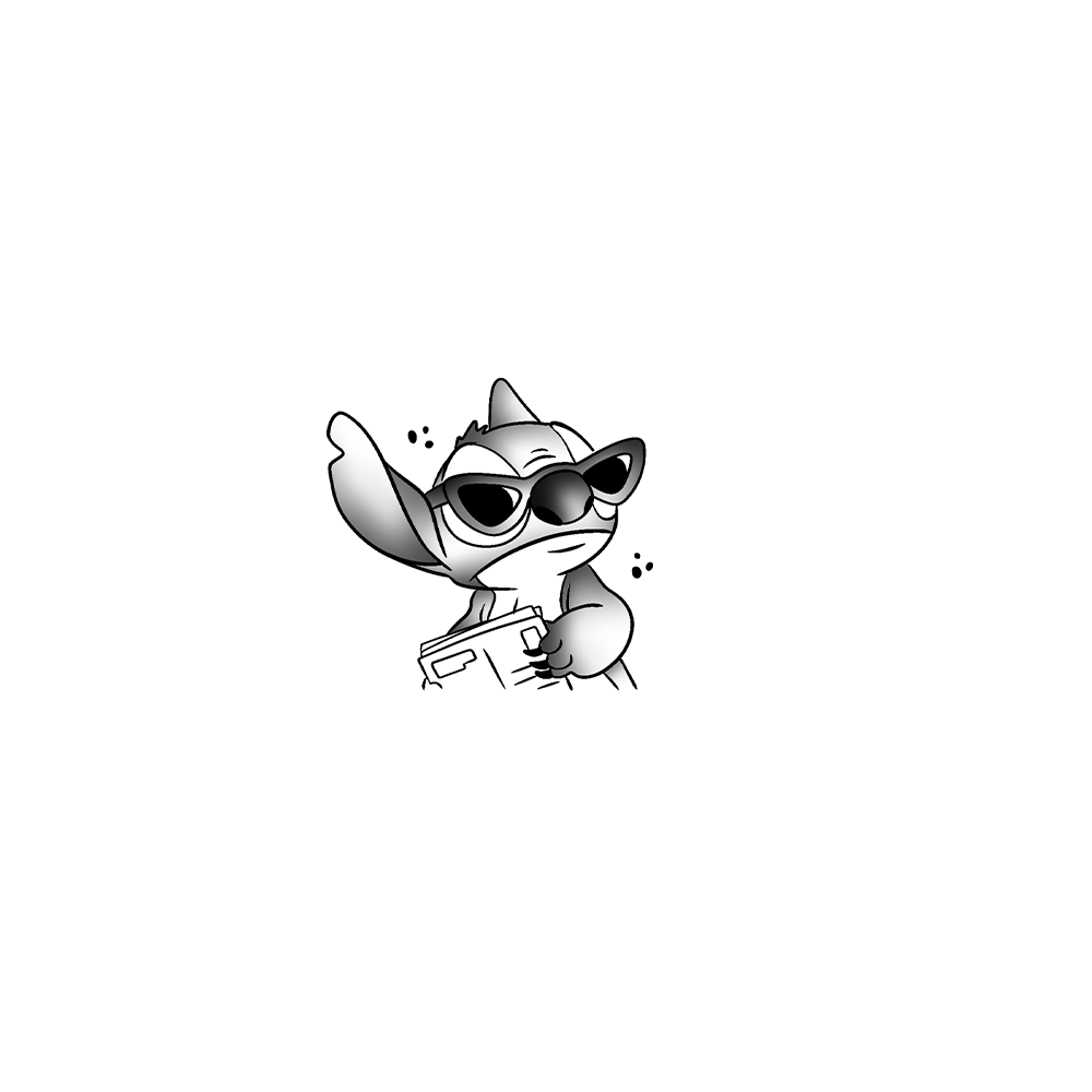 Flash tattoo Stitch joyeux