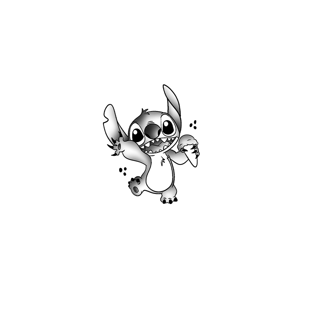 Flash tattoo Stitch amoureux