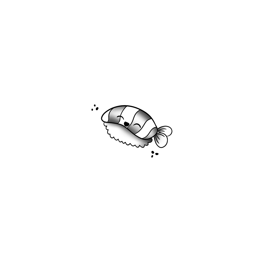 Flash tattoo Sushi Kawaii 3