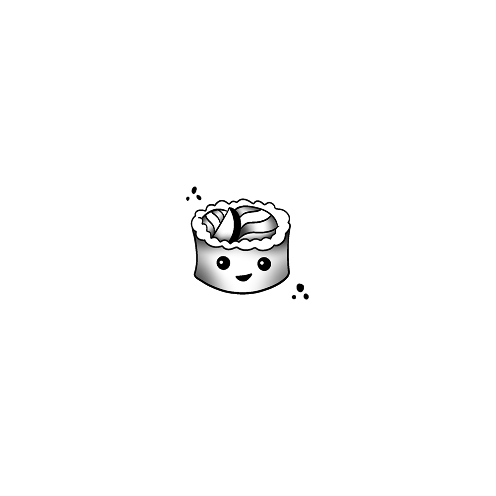 Flash tattoo Sushi Kawaii 5