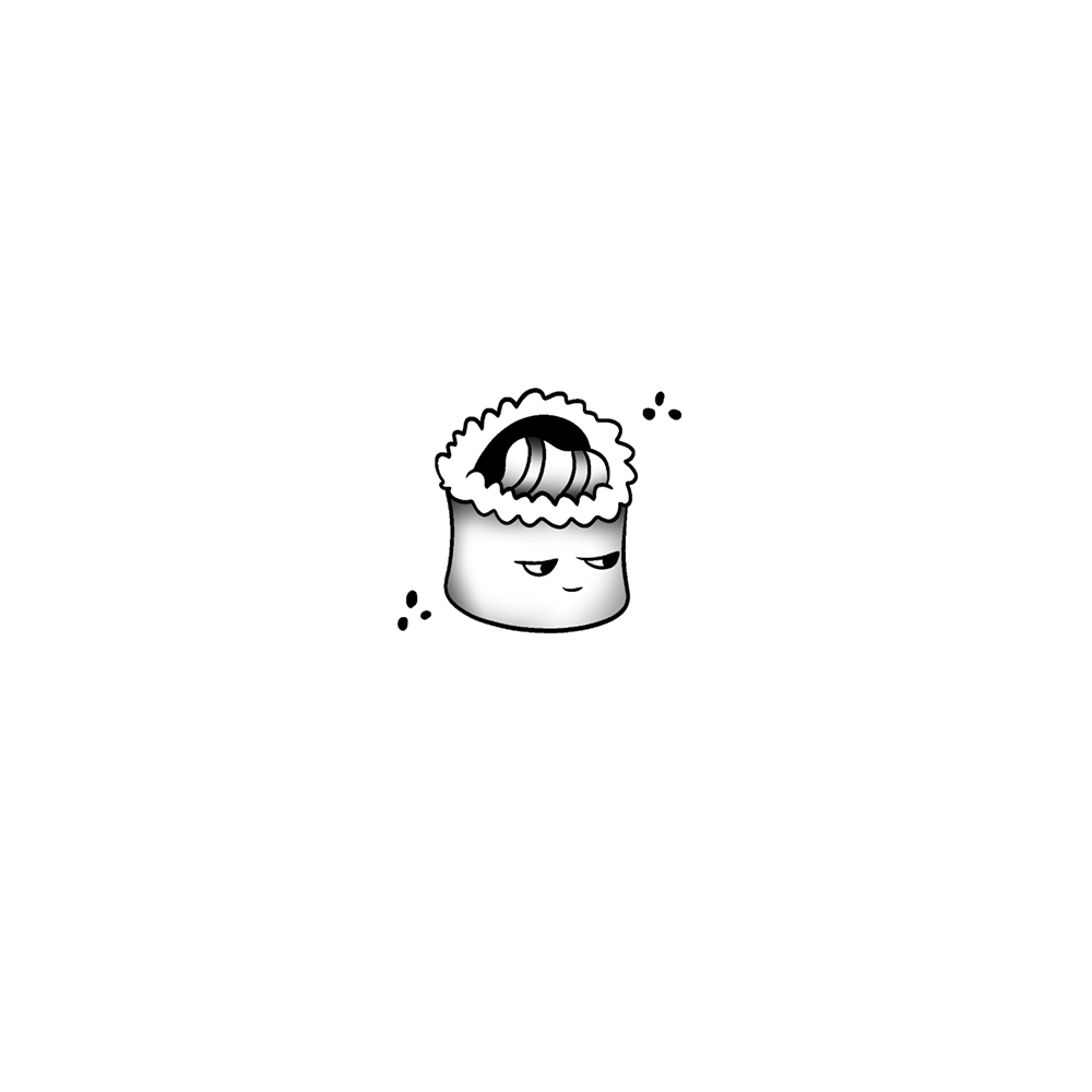 Flash tattoo Sushi Kawaii 1